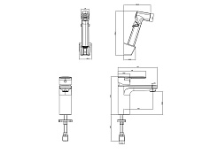 Aquatek Смеситель для раковины Ника AQ1812BGM с гигиеническим душем, оружейная сталь – фотография-7